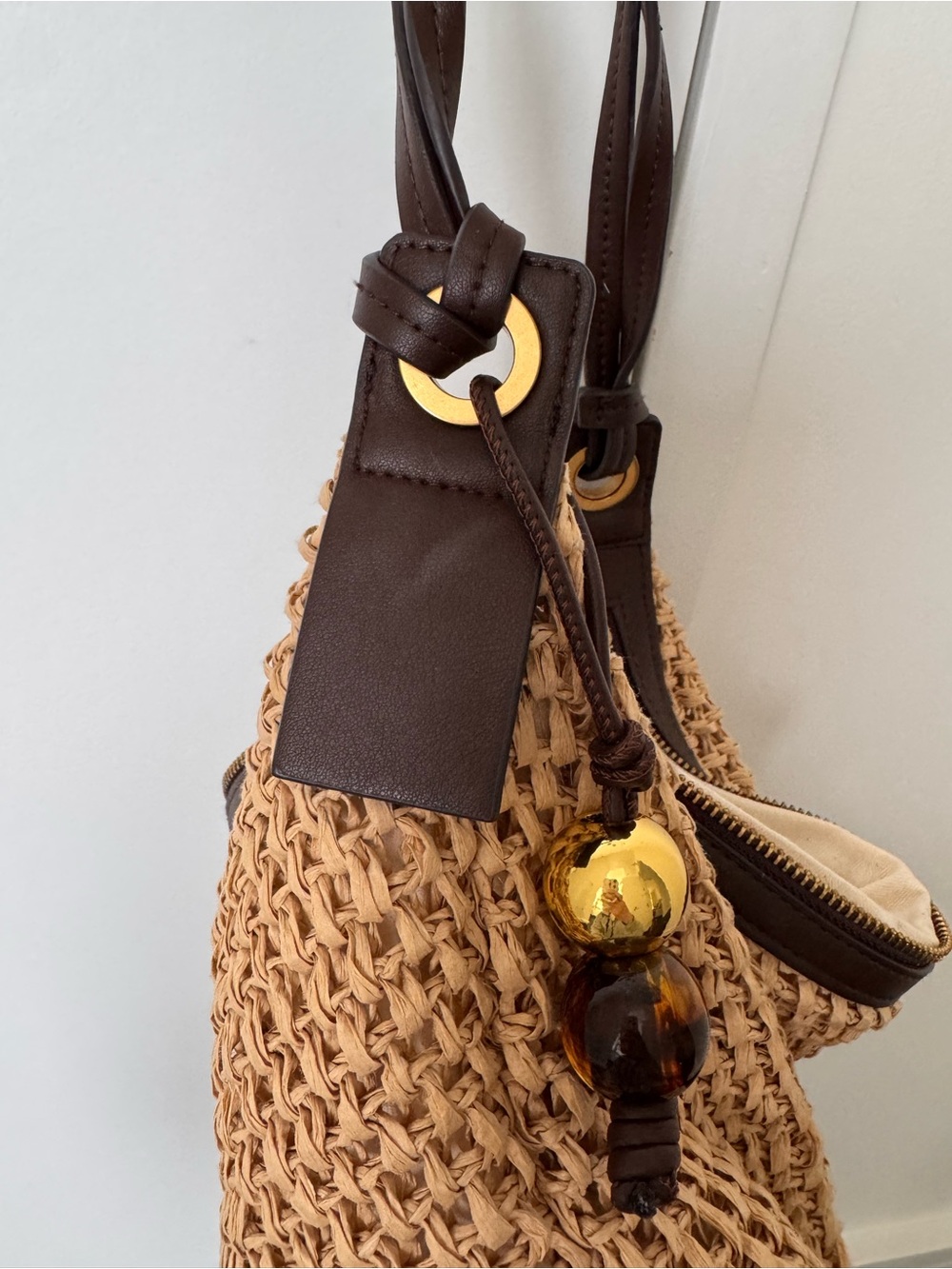 Zara Woven Hobo with Dark Brown Strap - Picture 6 of 7